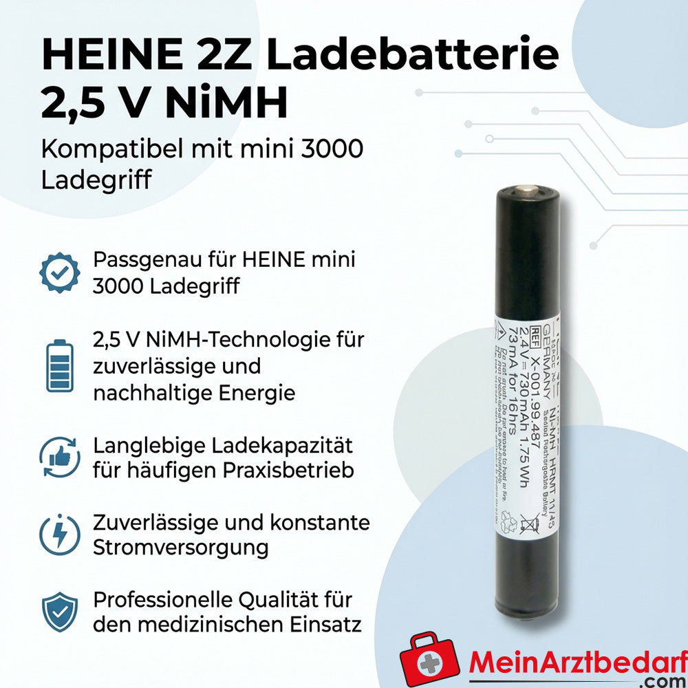 Heine 2Z charging battery 2.5 V NiMH for mini 3000 charging handle