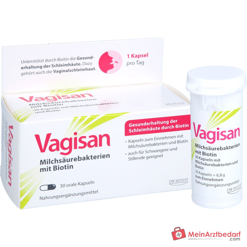 Vagisan Milchsäurebakterien mit Biotin Kapseln, 30 St..