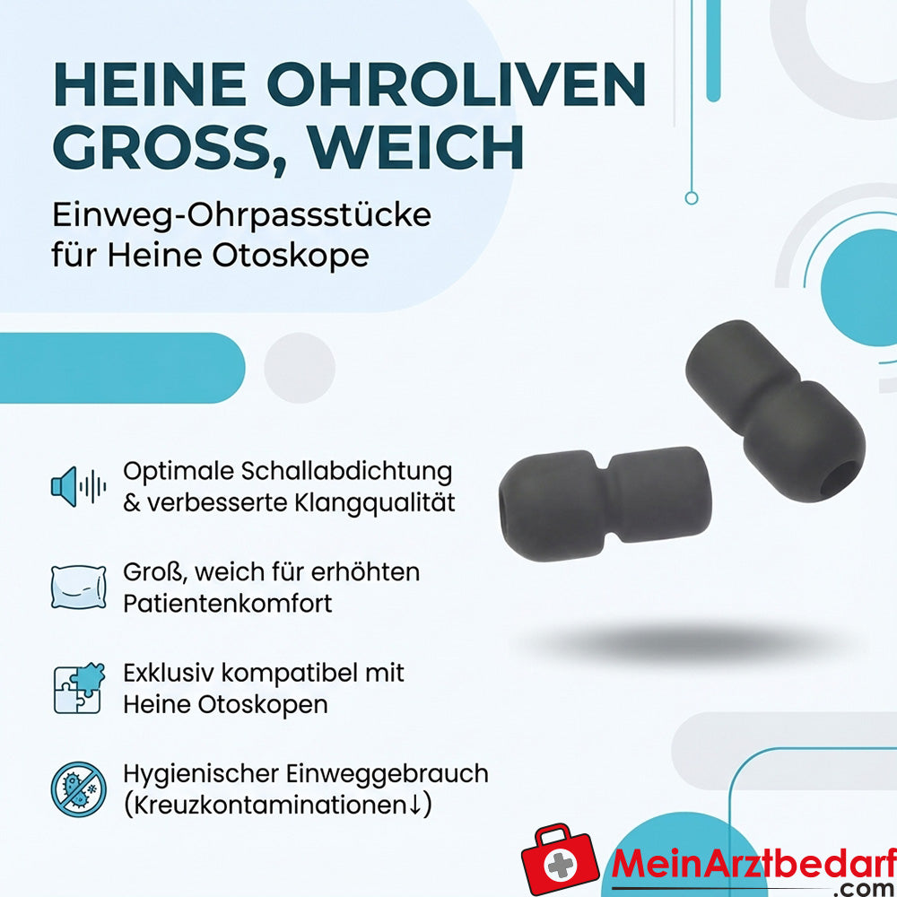 Heine ear olives large soft disposable for Heine otoscopes