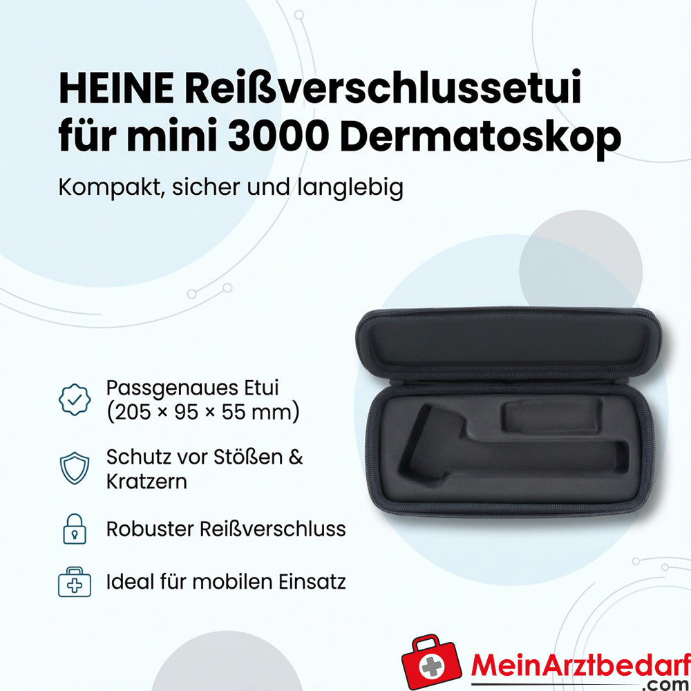 HEINE Reißverschlussetui für mini 3000 Dermatoskop 205×95×55 mm