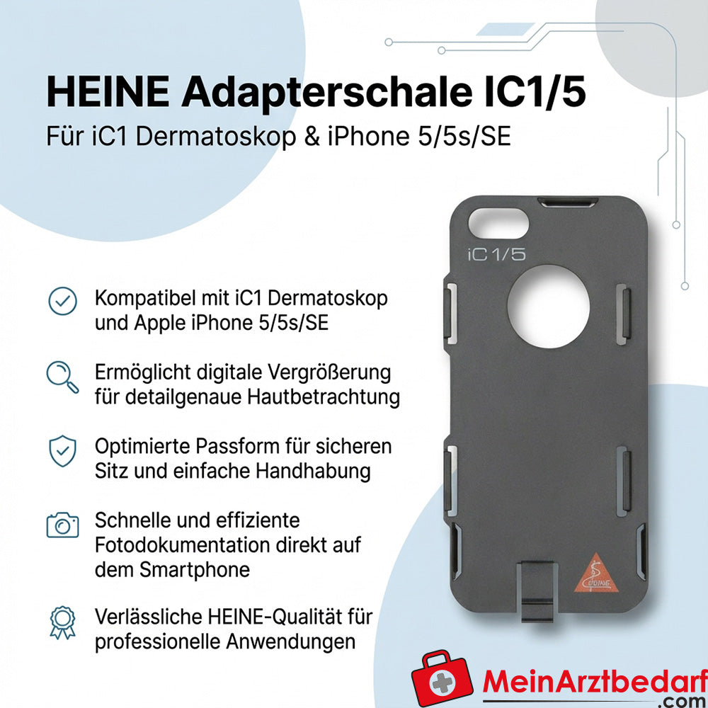 Heine adapter shell IC1/5 for iC1 dermatoscope iPhone 5/5s/SE