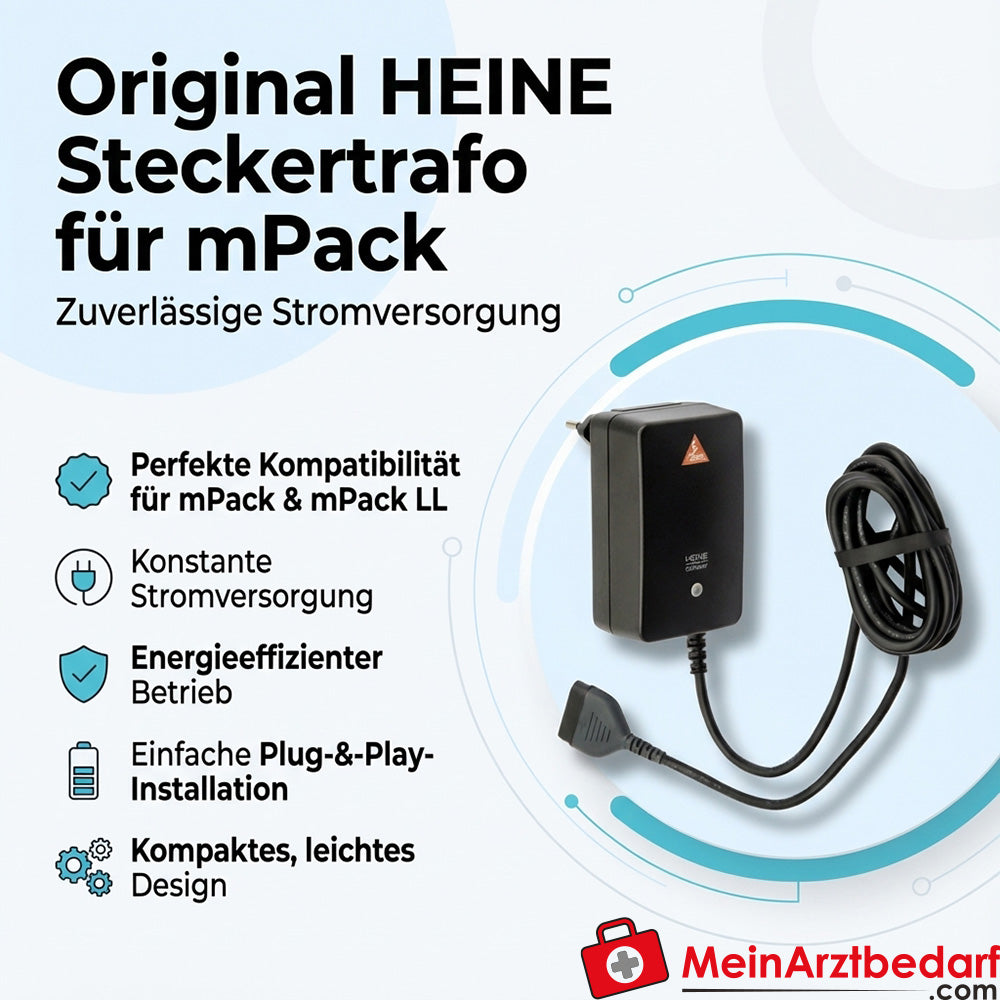 Transformateur à fiche HEINE Adaptateur secteur pour mPack et mPack LL