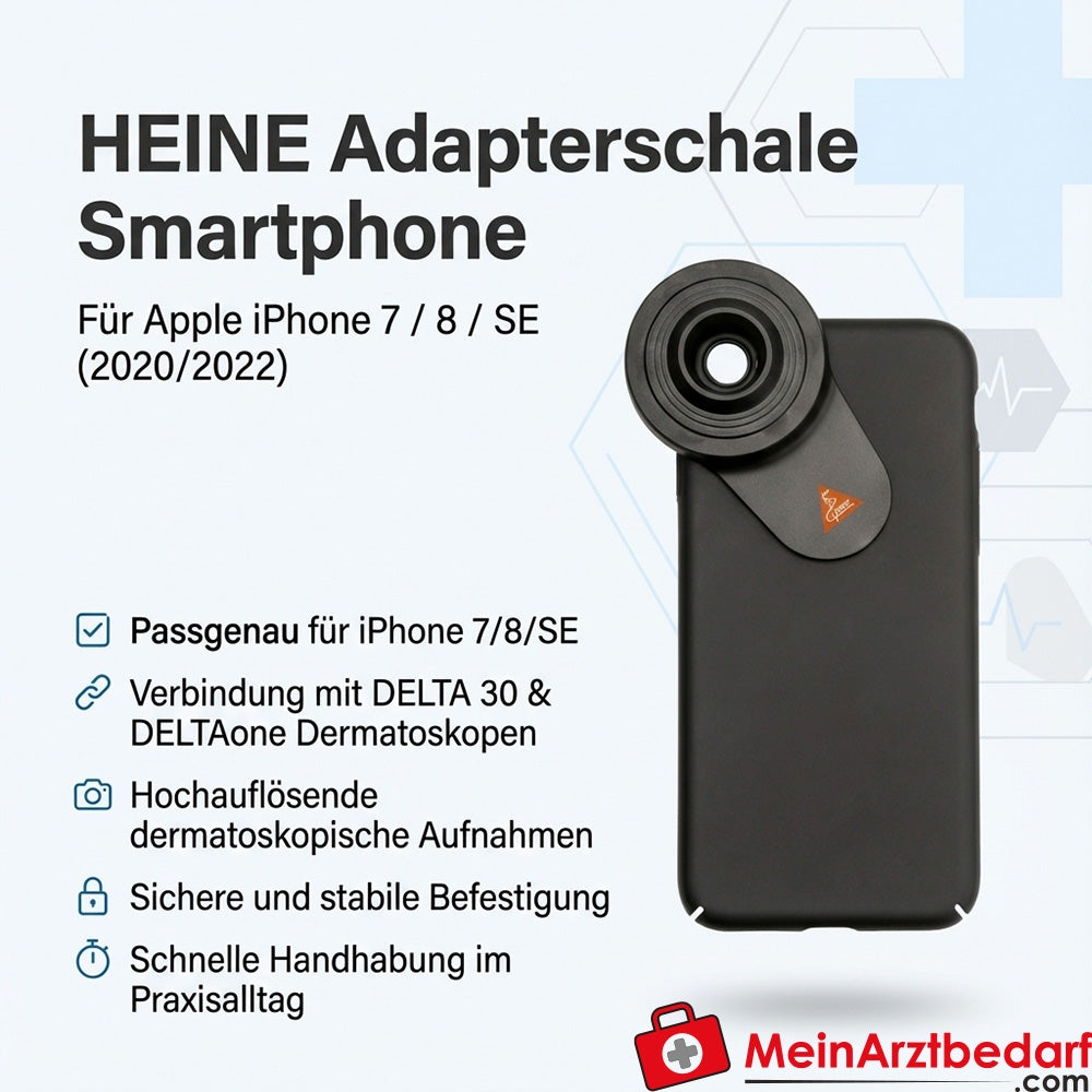 Heine smartphone adapter shell for iPhone 7/8/SE (2020/2022) for DELTA 30 and DELTAone dermatoscope