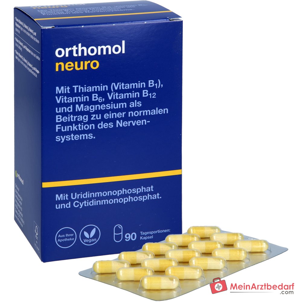 Orthomol Neuro Kapseln mit B-Vitaminen und Magnesium, 90 St..