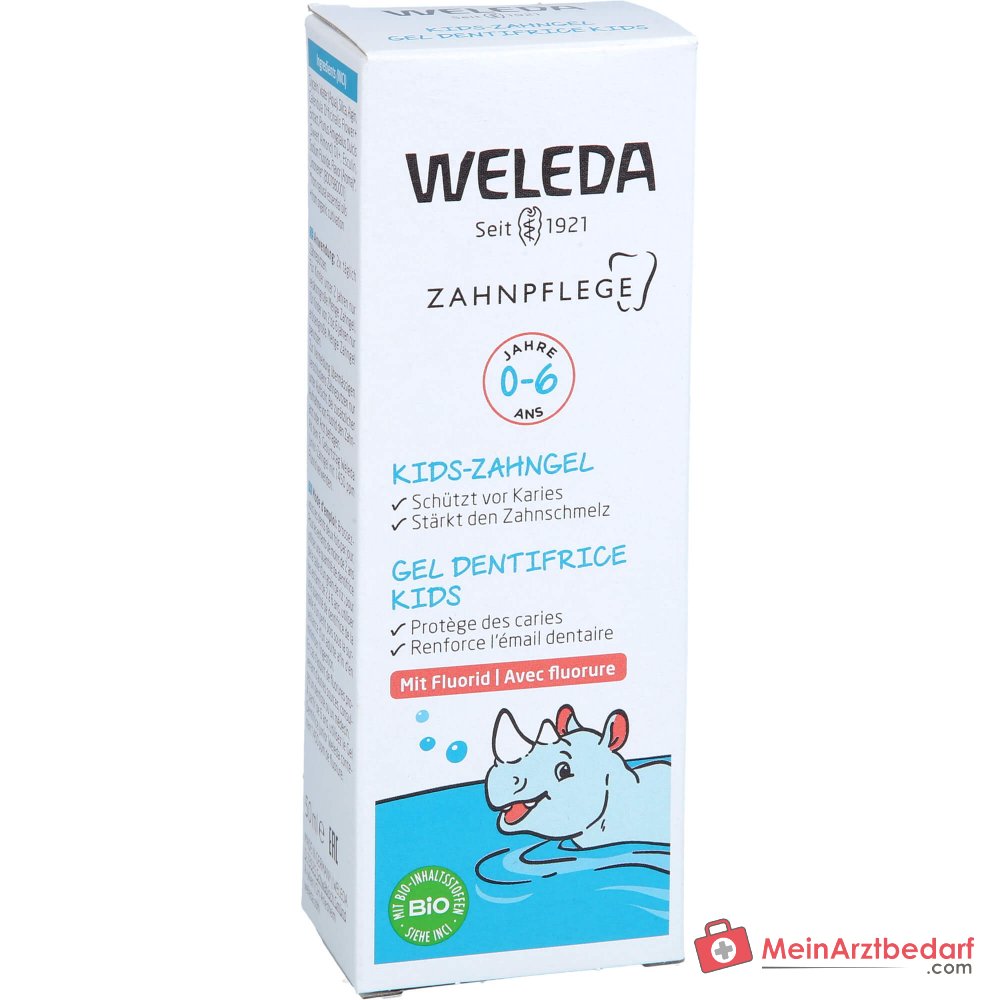 Weleda Kids-Zahngel mit Fluorid Natriumfluorid Zahngel, 50 ml