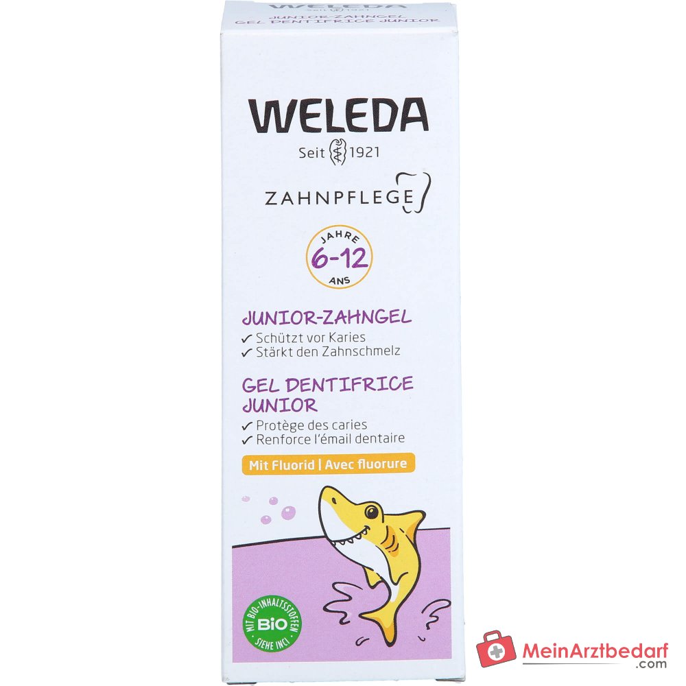 Weleda Junior-Zahngel mit Fluorid Natriumfluorid Zahngel, 50 ml