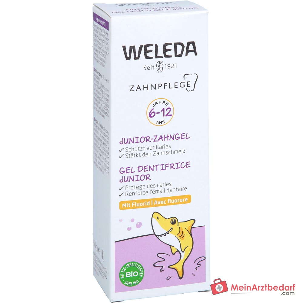 Weleda Junior-Zahngel mit Fluorid Natriumfluorid Zahngel, 50 ml