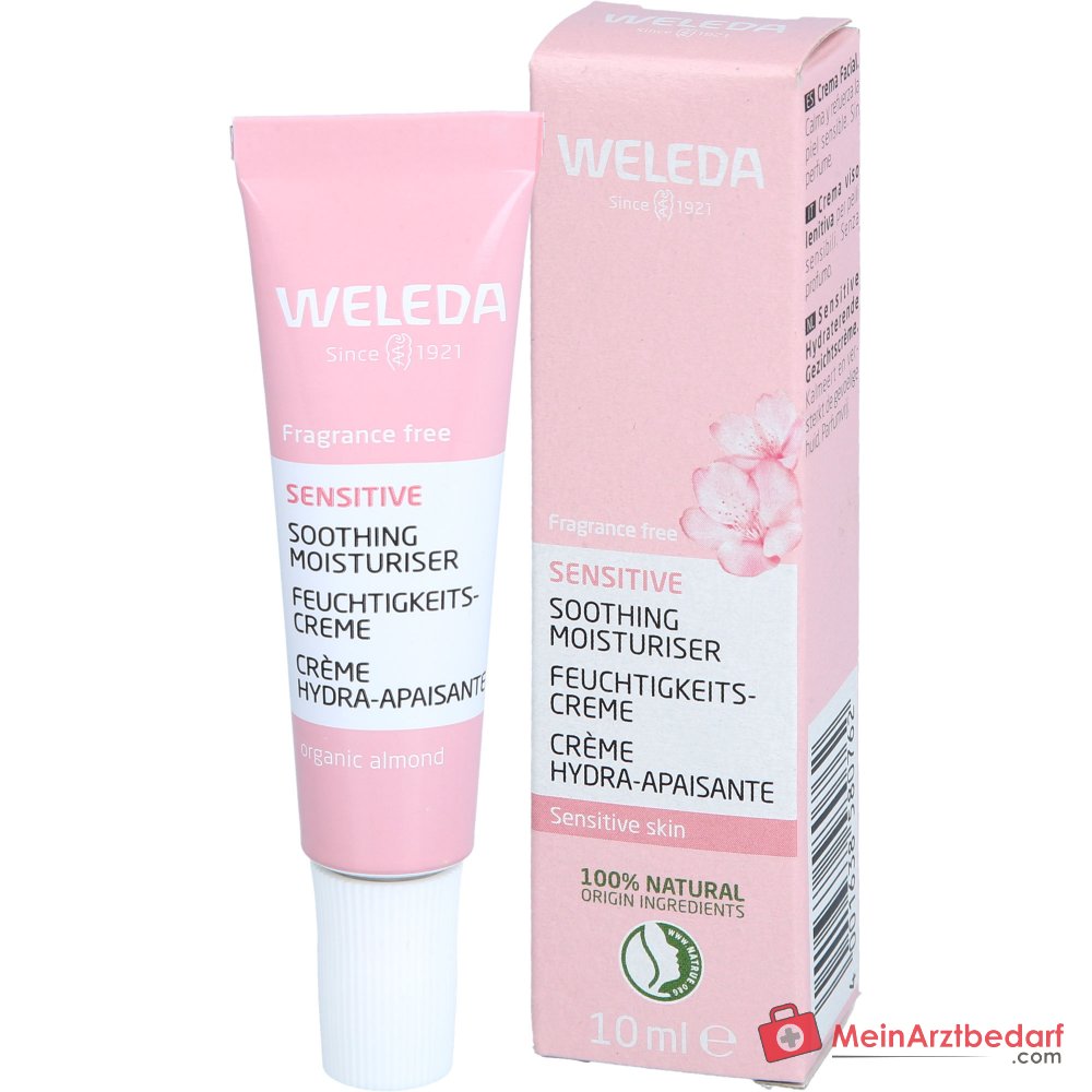 Weleda Sensitive Vochtinbrengende Crème Amandel, 10 ml