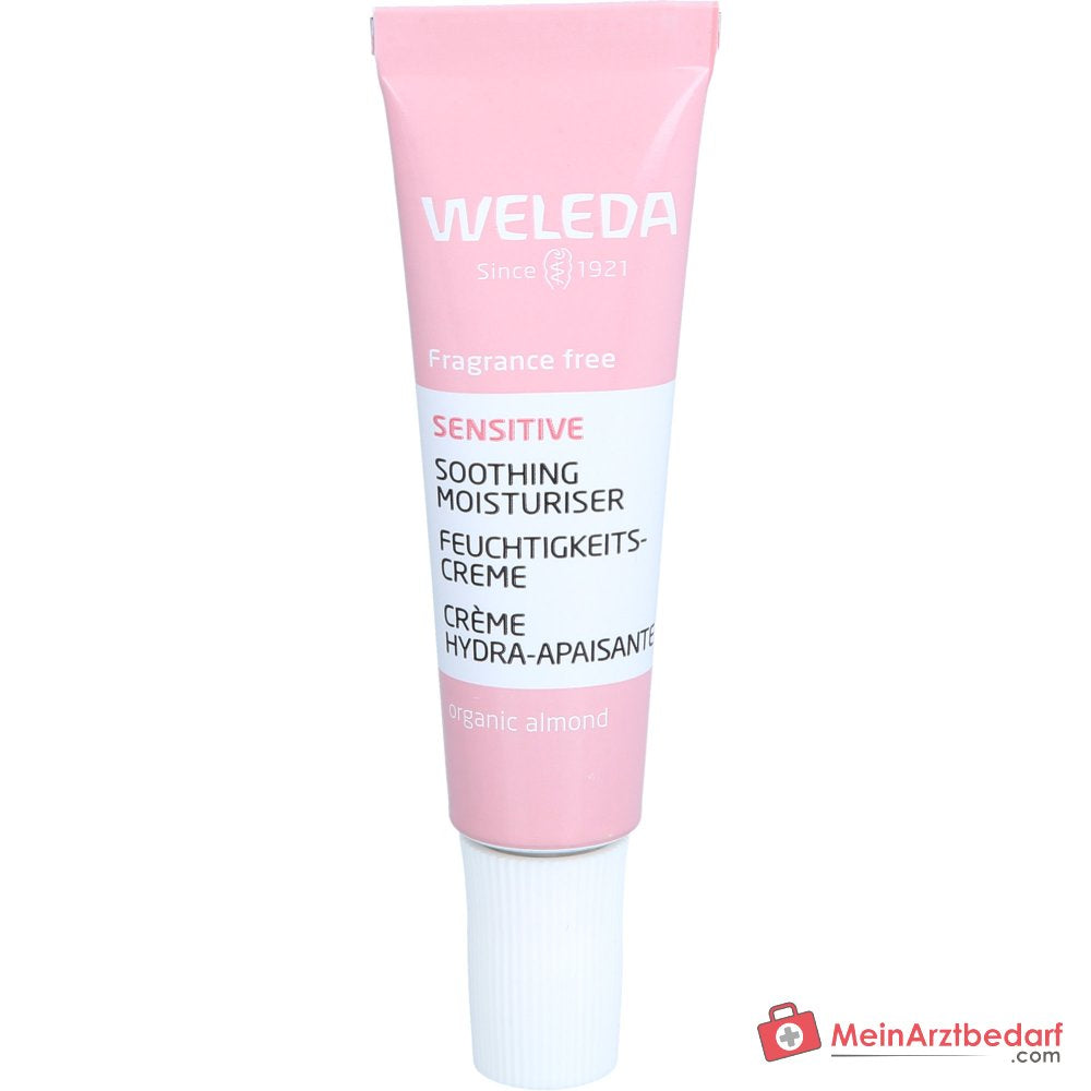 Weleda Sensitive Vochtinbrengende Crème Amandel, 10 ml