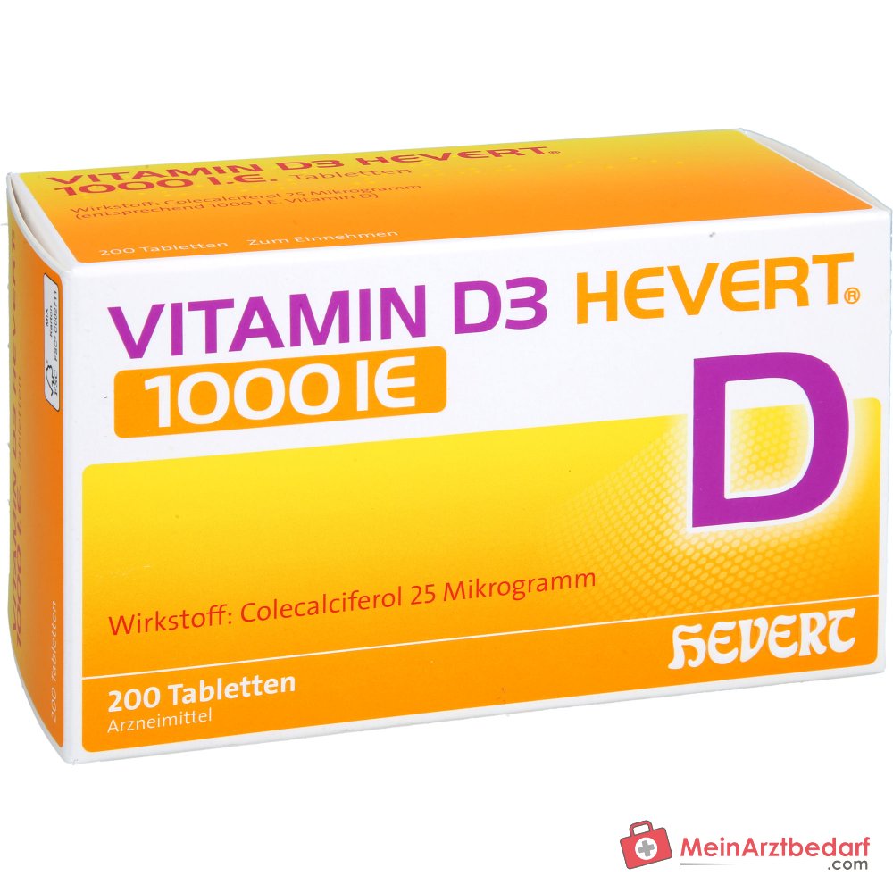 Hevert Vitamin D3 1000 IE Tabletten, 200 St.