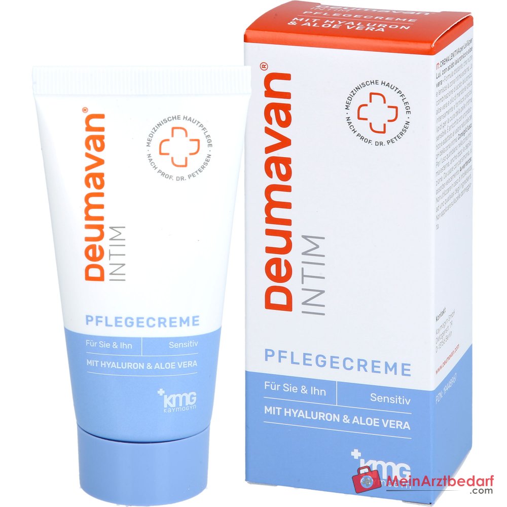 Deumavan Intim Pflegecreme Hyaluron / Aloe Vera / Mandelöl Creme, 50 ml.