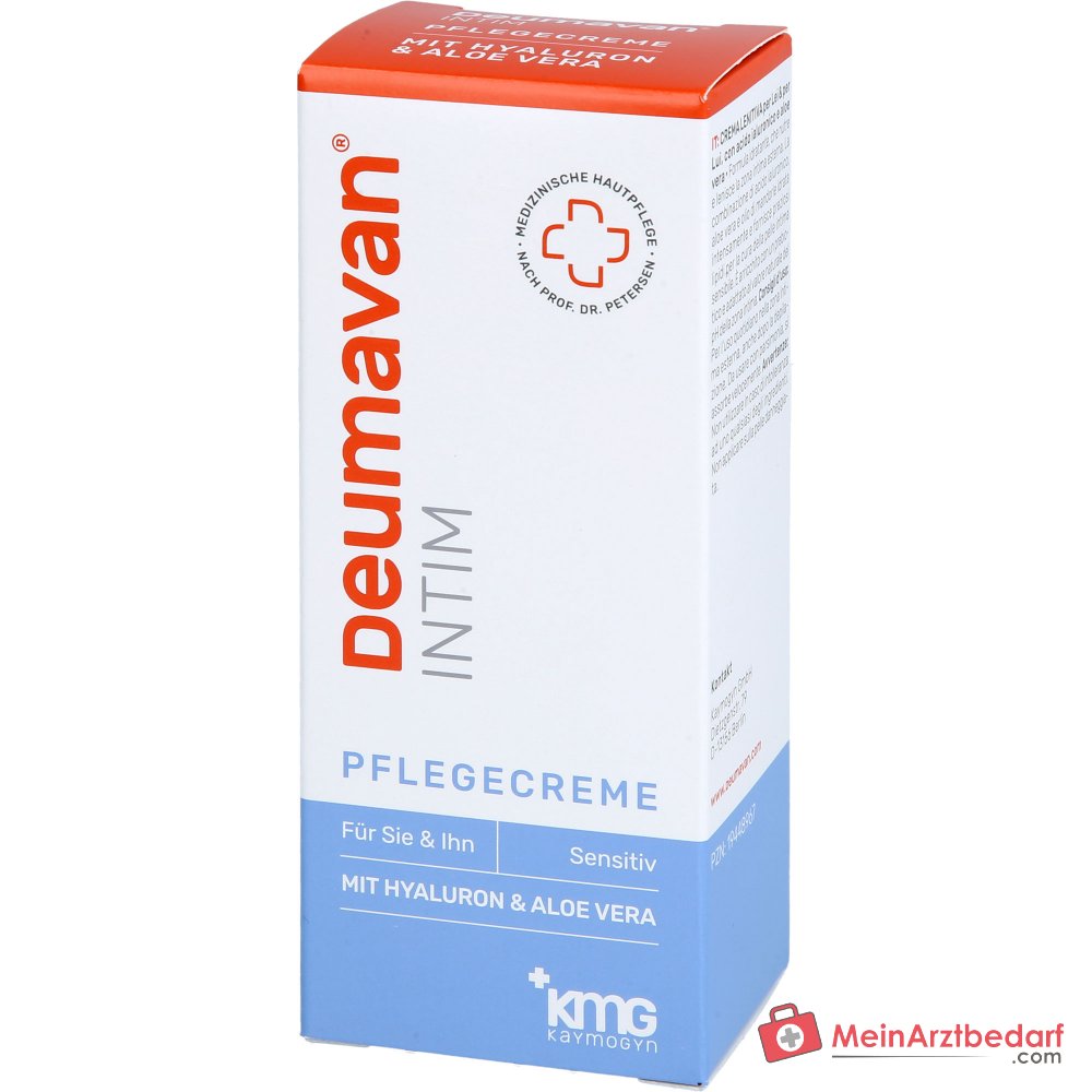 Deumavan Intim Pflegecreme Hyaluron / Aloe Vera / Mandelöl Creme, 50 ml.