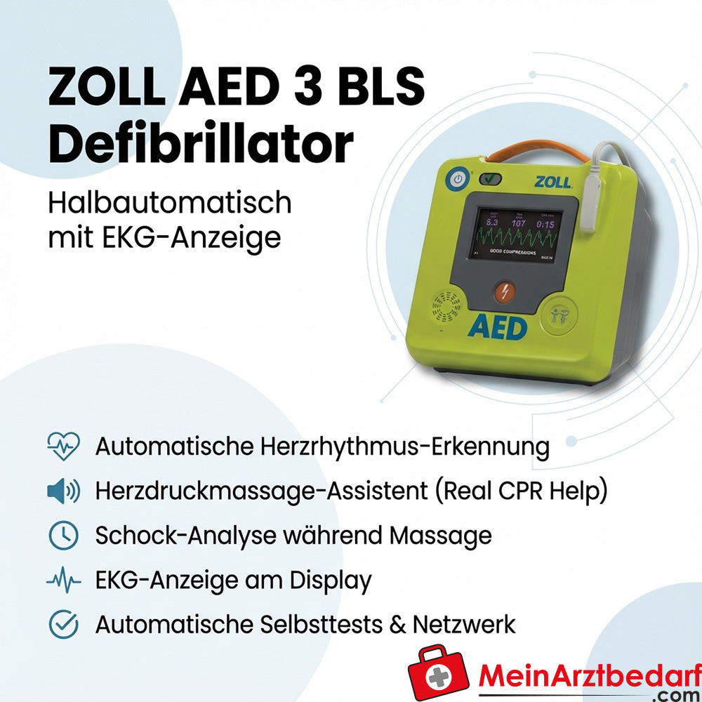 AED 3 BLS de ZOLL Semi-automatique avec affichage ECG