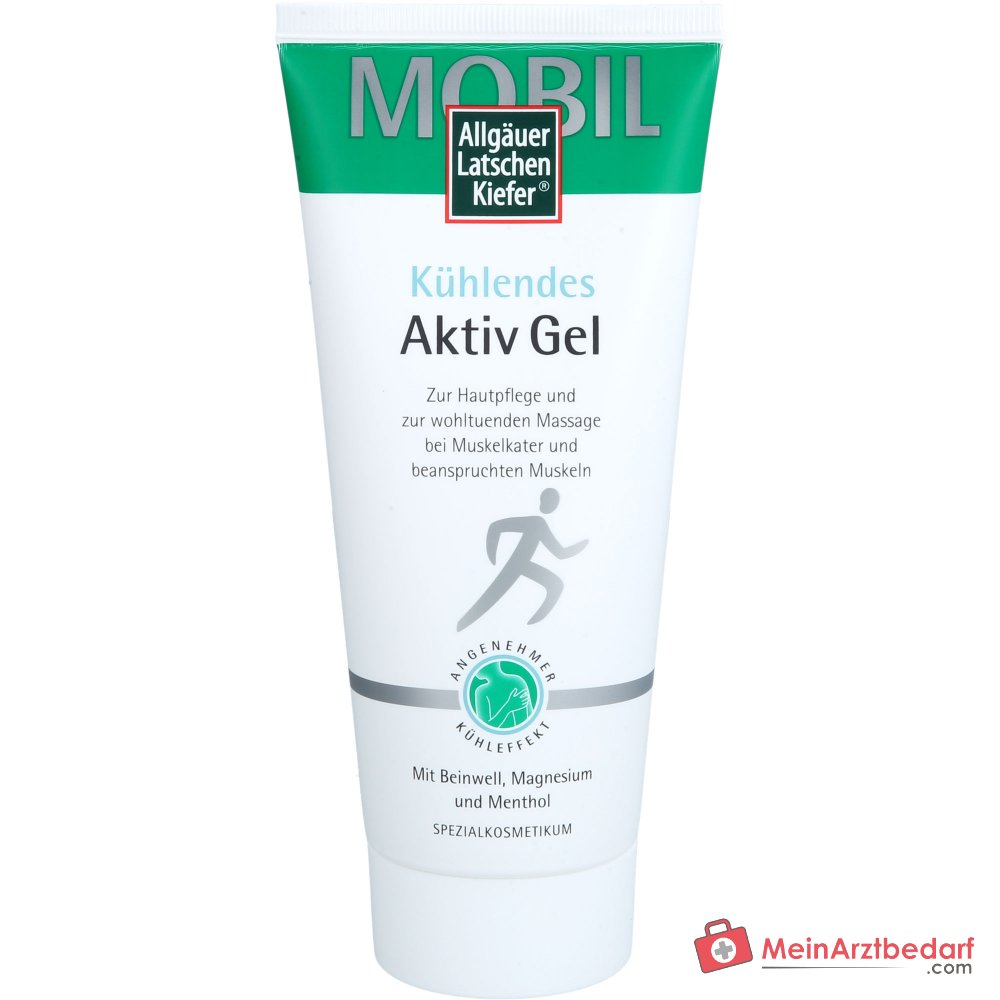Allgäuer Latschenkiefer Kühlendes Aktiv Gel Menthol / Beinwell / Arnika / Campher / Magnesium / Panthenol Gel, 200 ml.