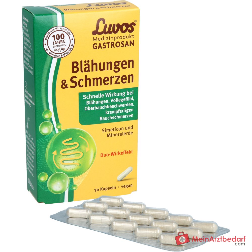 Luvos Gastrosan Simeticon / Mineralerde Kapseln, 30 St..