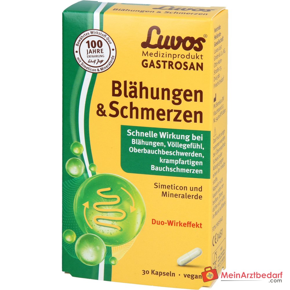 Luvos Gastrosan Simeticon / Mineralerde Kapseln, 30 St..