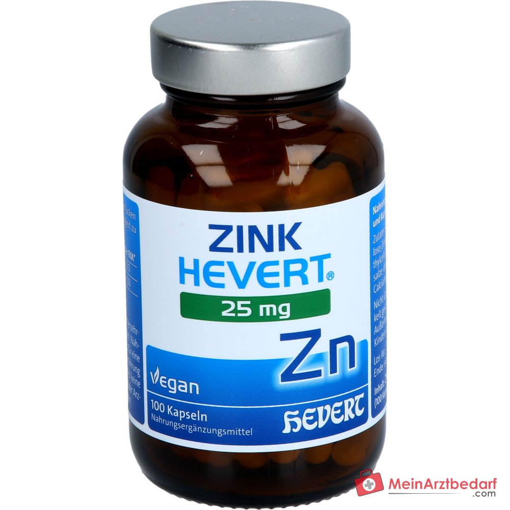 Hevert Zink 25 mg capsules, 100 st.