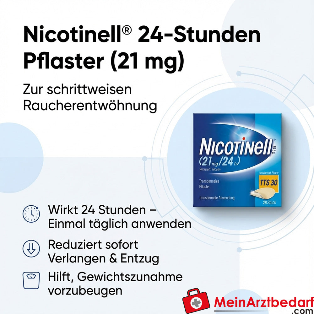 Nicotinell 24-uurs transdermale pleister nicotine 28 stuks