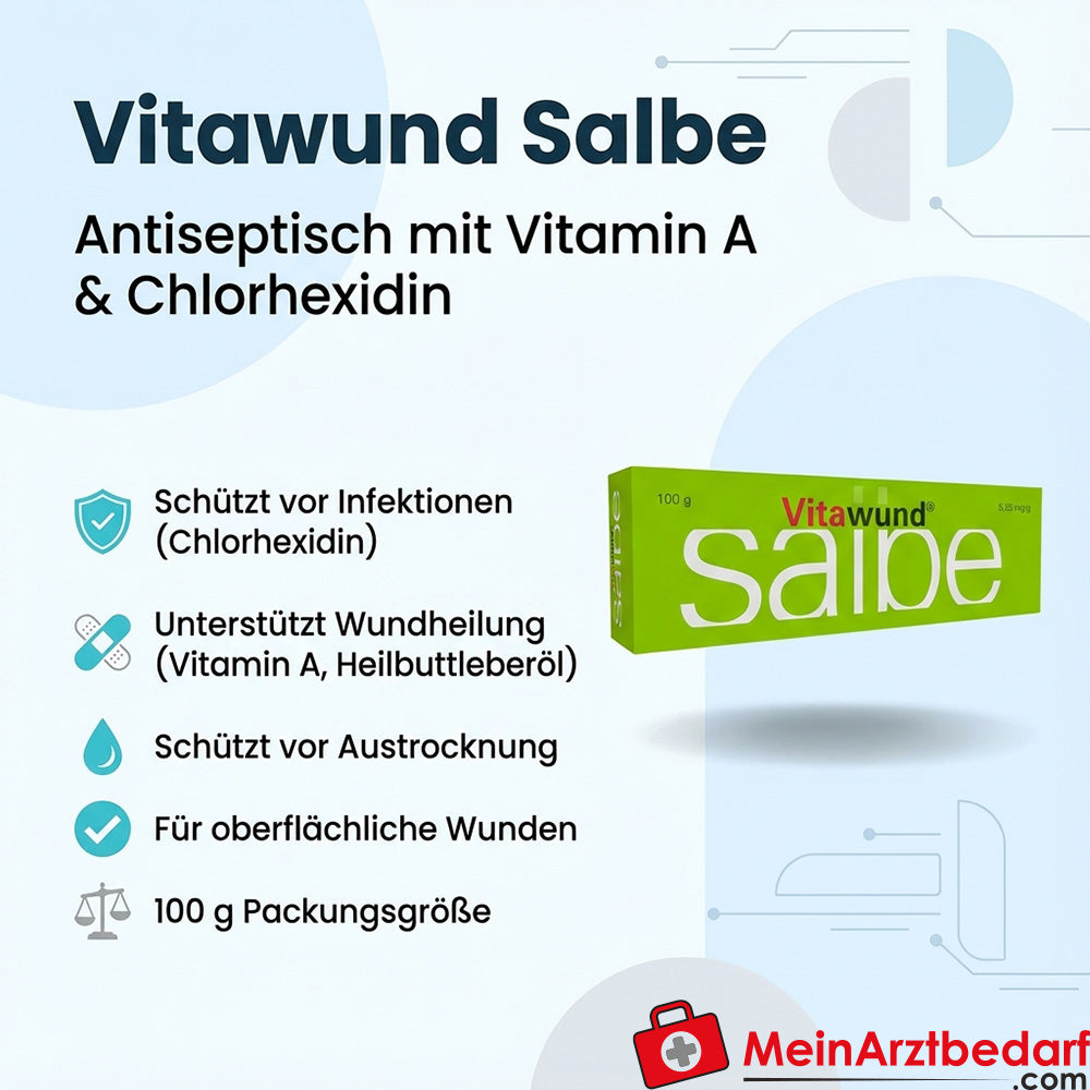 GSK-Gebro Vitawund Zalf 100 g antiseptisch met vitamine A & chloorhexidine
