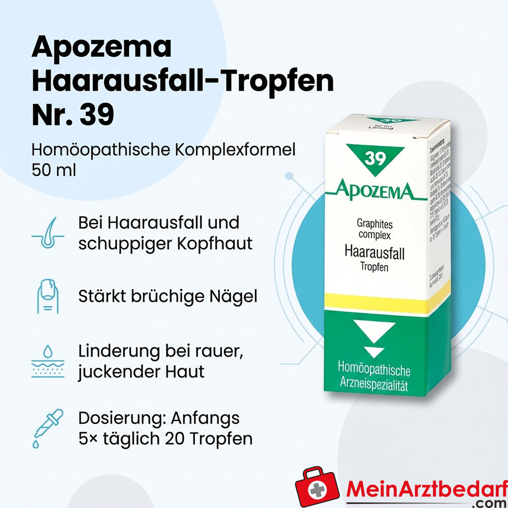 Apozema Hair Loss Drops No.39 50 ml homeopatyczne krople na wypadanie włosów