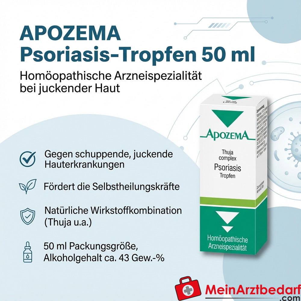 Apozema Psoriasis-Tropfen 50 ml Homöopathie bei juckender Haut