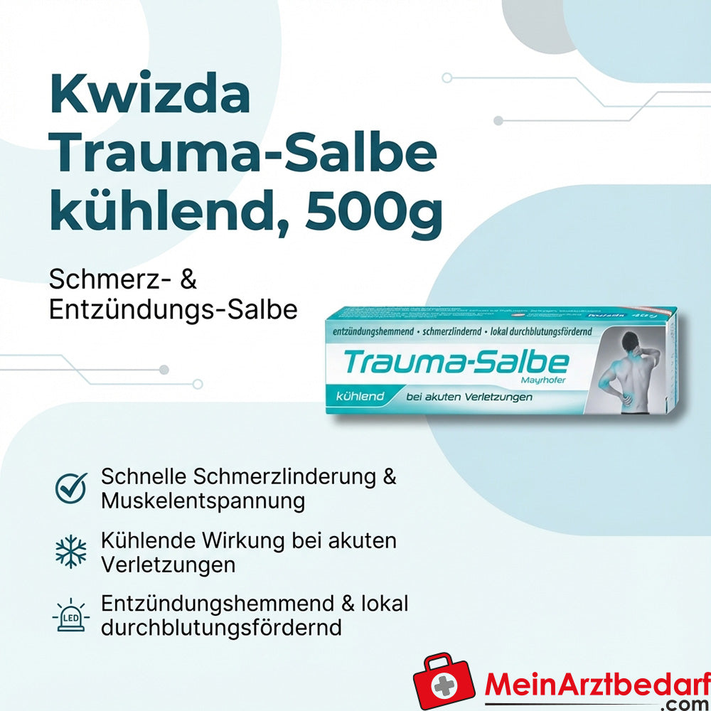 Kwizda-OTC Trauma-Salbe kühlend 500 g, Schmerz- & Entzündungs-Salbe