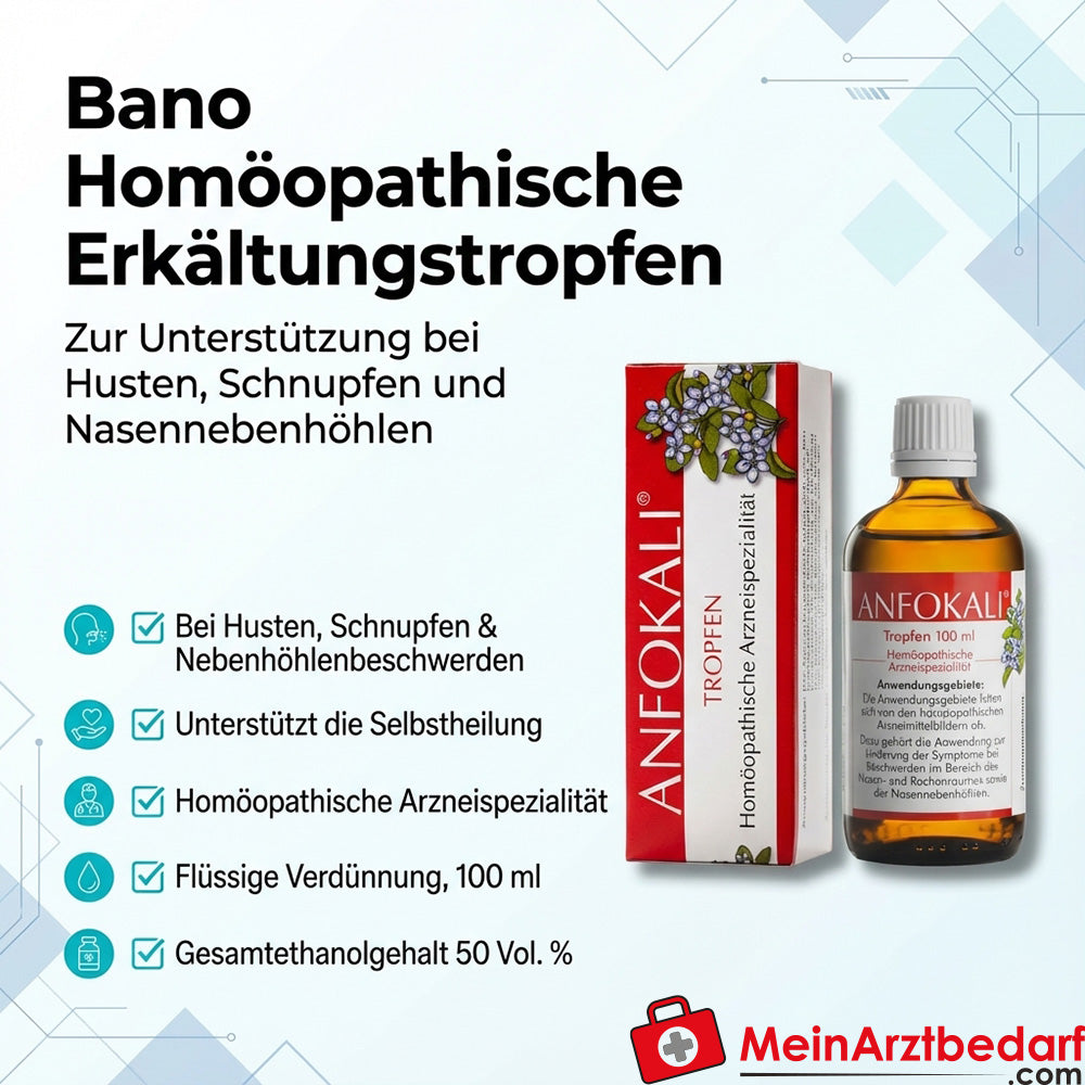 Bano gotas homeopáticas 100 ml para la tos y el resfriado