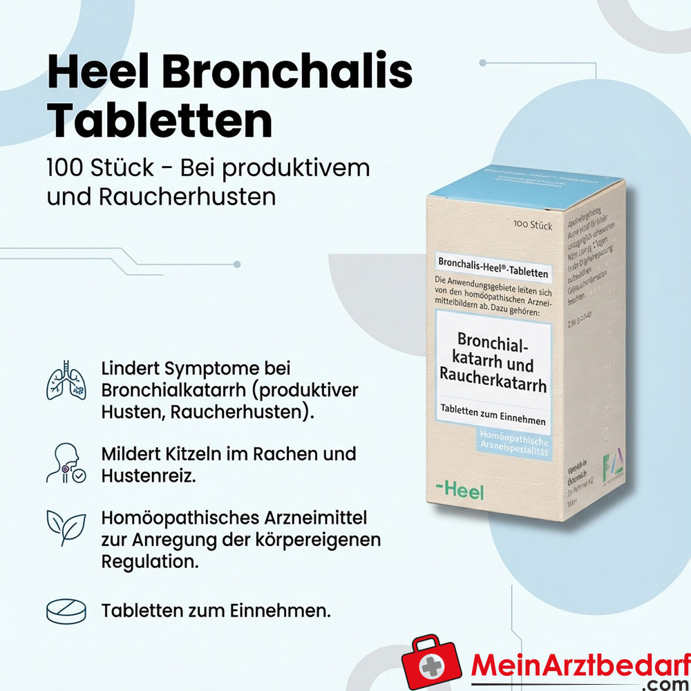 Heel Bronchalis Comprimidos 100 St para la tos productiva y del fumador
