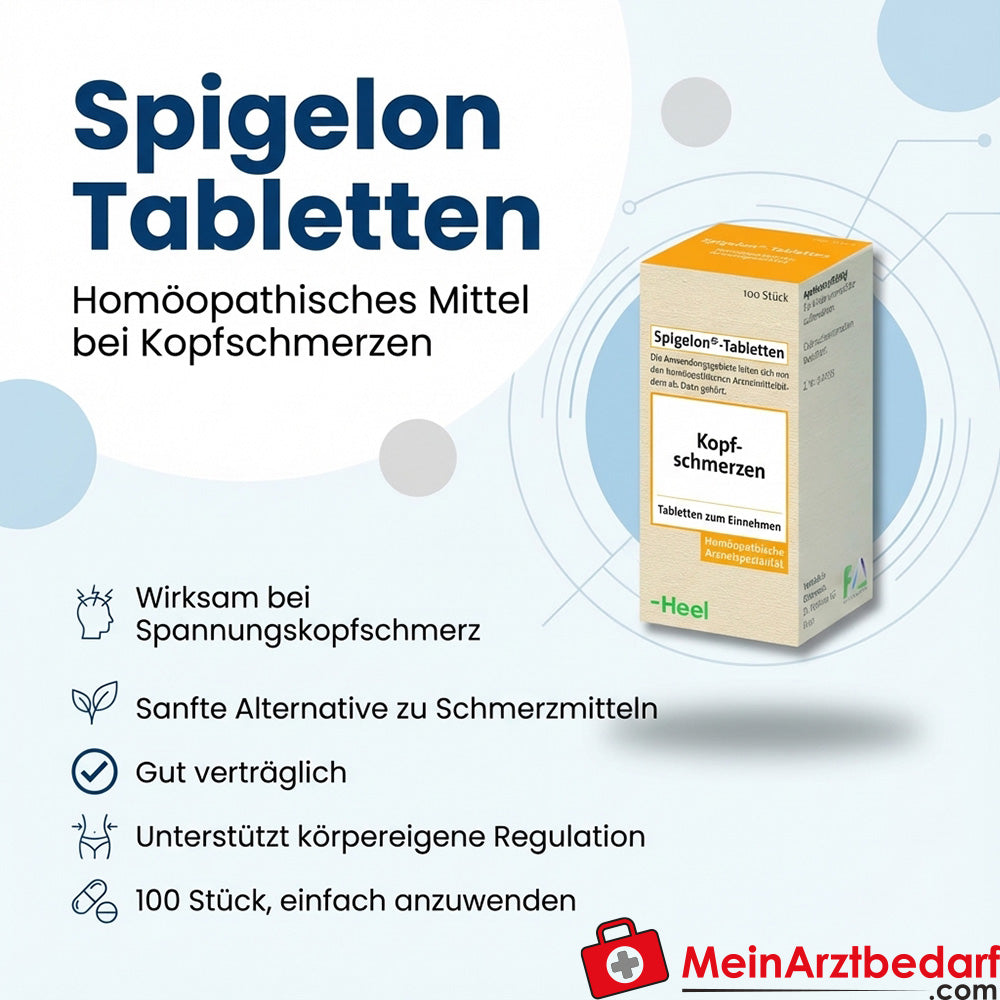 Spigelon Comprimidos 100 Cápsulas - Remedio homeopático para el dolor de cabeza