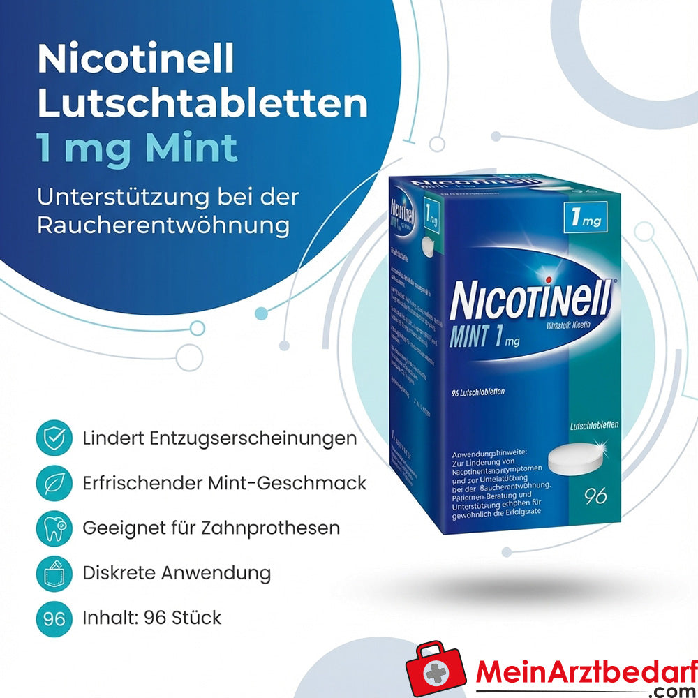 Nicotinell GSK-Gebro Nicotin-Lutschtabletten 1 mg Mint 96 Stück