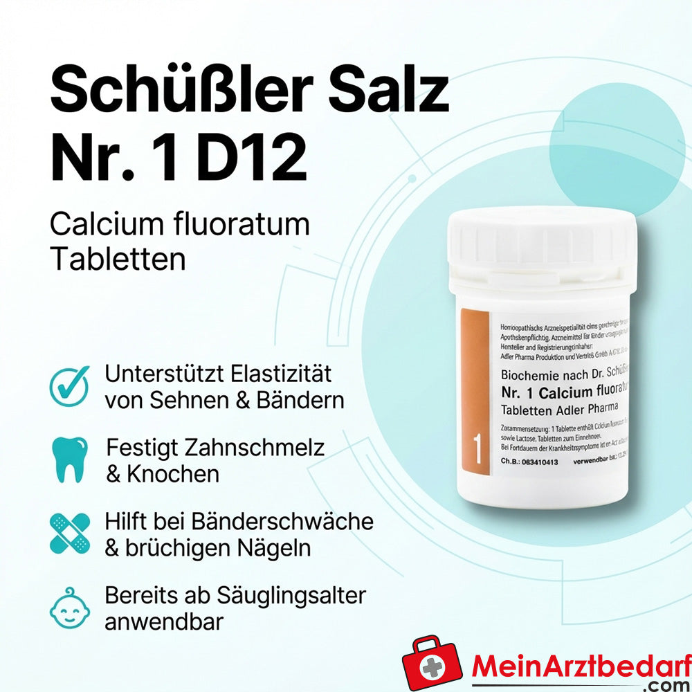 Adler Pharma Schüßler Salz Nr. 1 D12 Calcium fluoratum Tabletten 250g