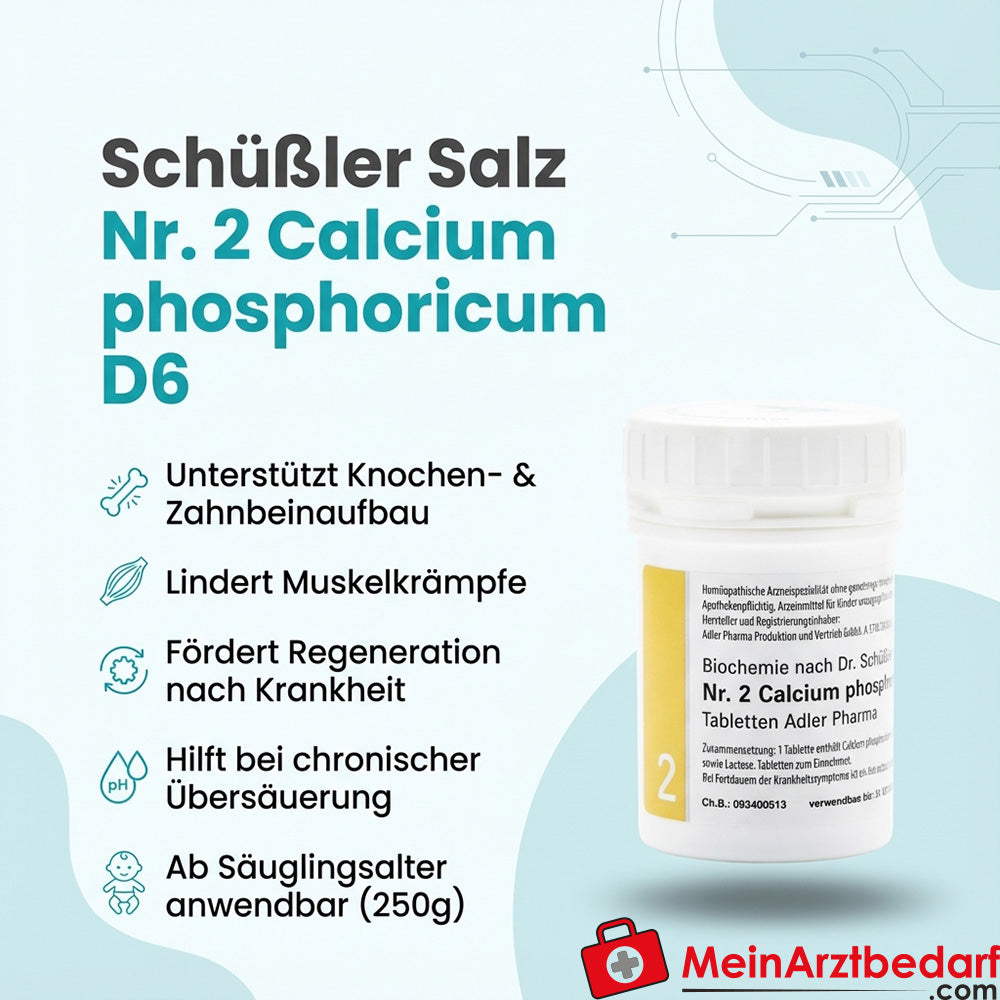 Adler Pharma Schüßler Salz Nr. 2 Calcium phosphoricum D6 Tabletten 250 g