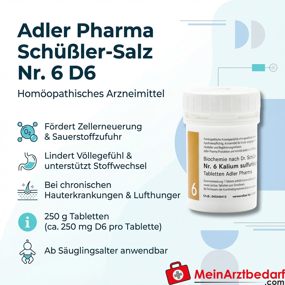 Adler Pharma Schüßler-Salz Nr. 6 D6 Tabletten 250 g