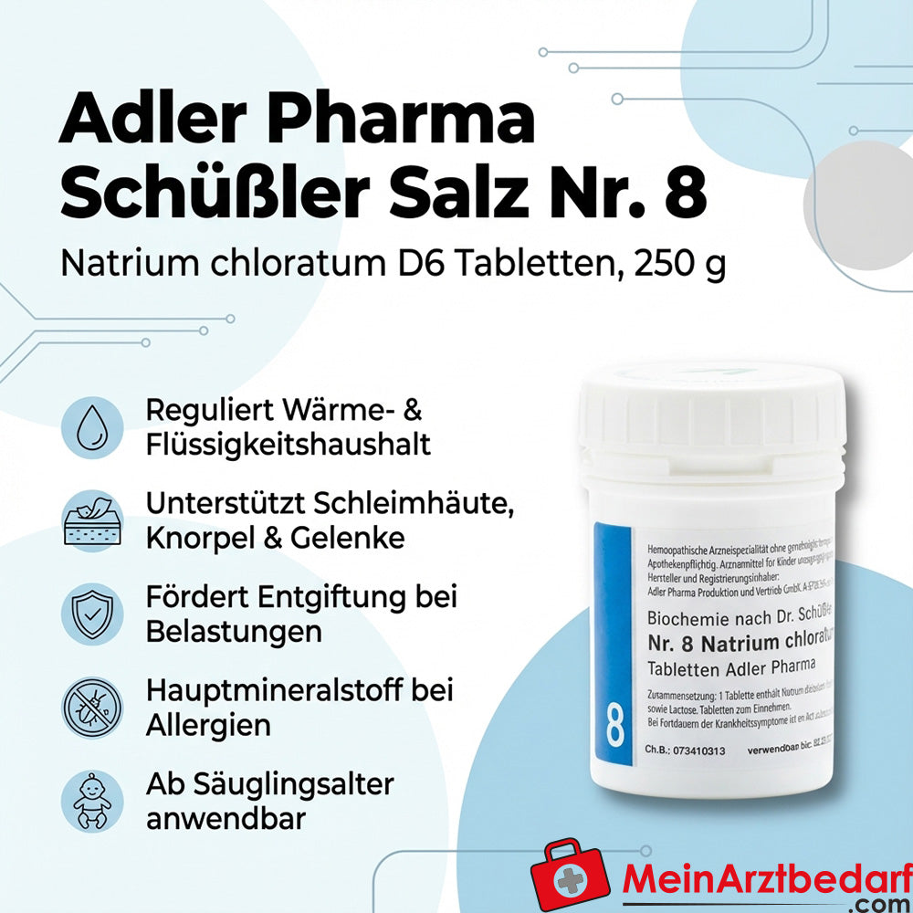 Adler Pharma Schüßler Salz Nr. 8 Natrium chloratum D6 Tabletten 250 g