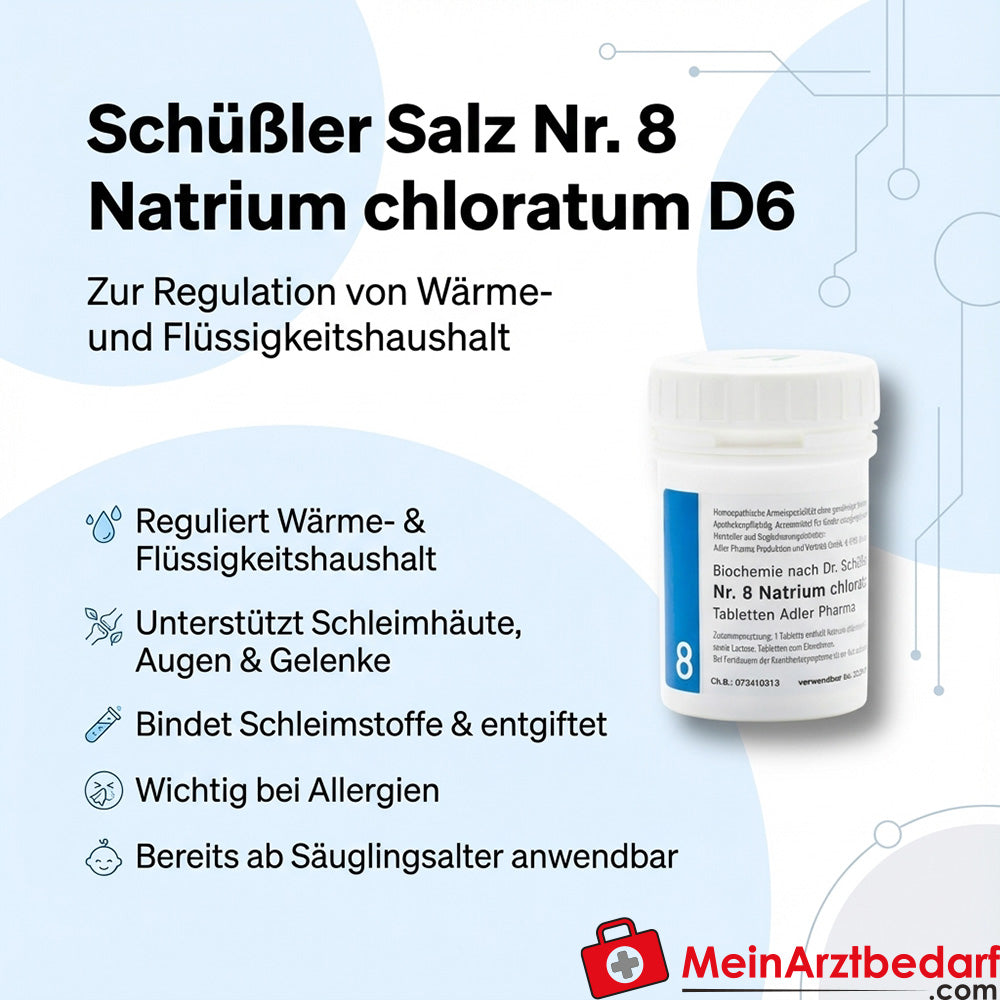 Adler Pharma Schüßler Salz Nr. 8 Natrium chloratum D6 Tabletten 500 g