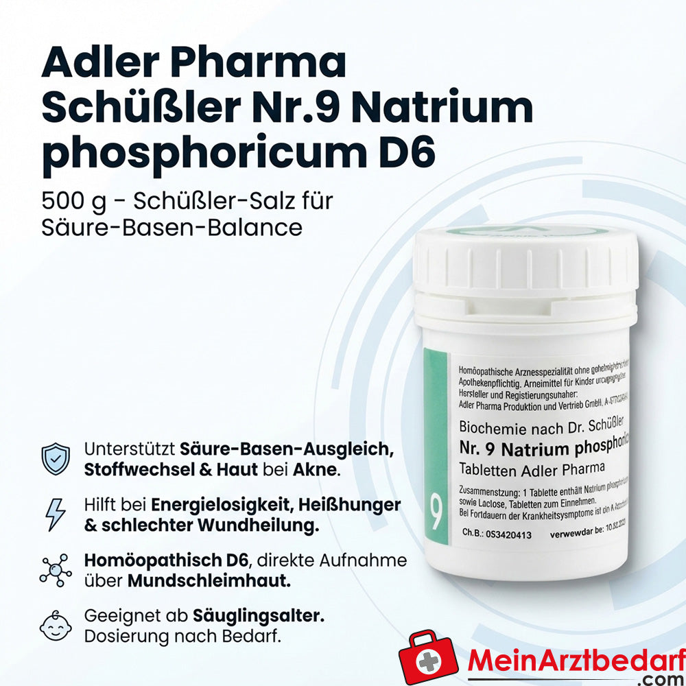 Adler Pharma Schüßler Nr.9 Natrium phosphoricum D6 Tabletten 500g