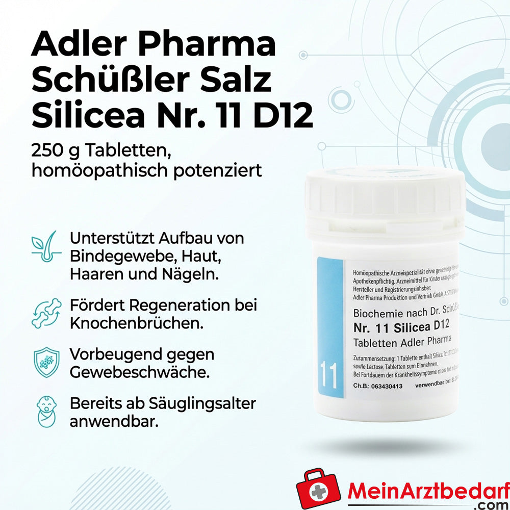 Adler Pharma Schüßler Salz Silicea Nr. 11 D12 Tabletten 250 g