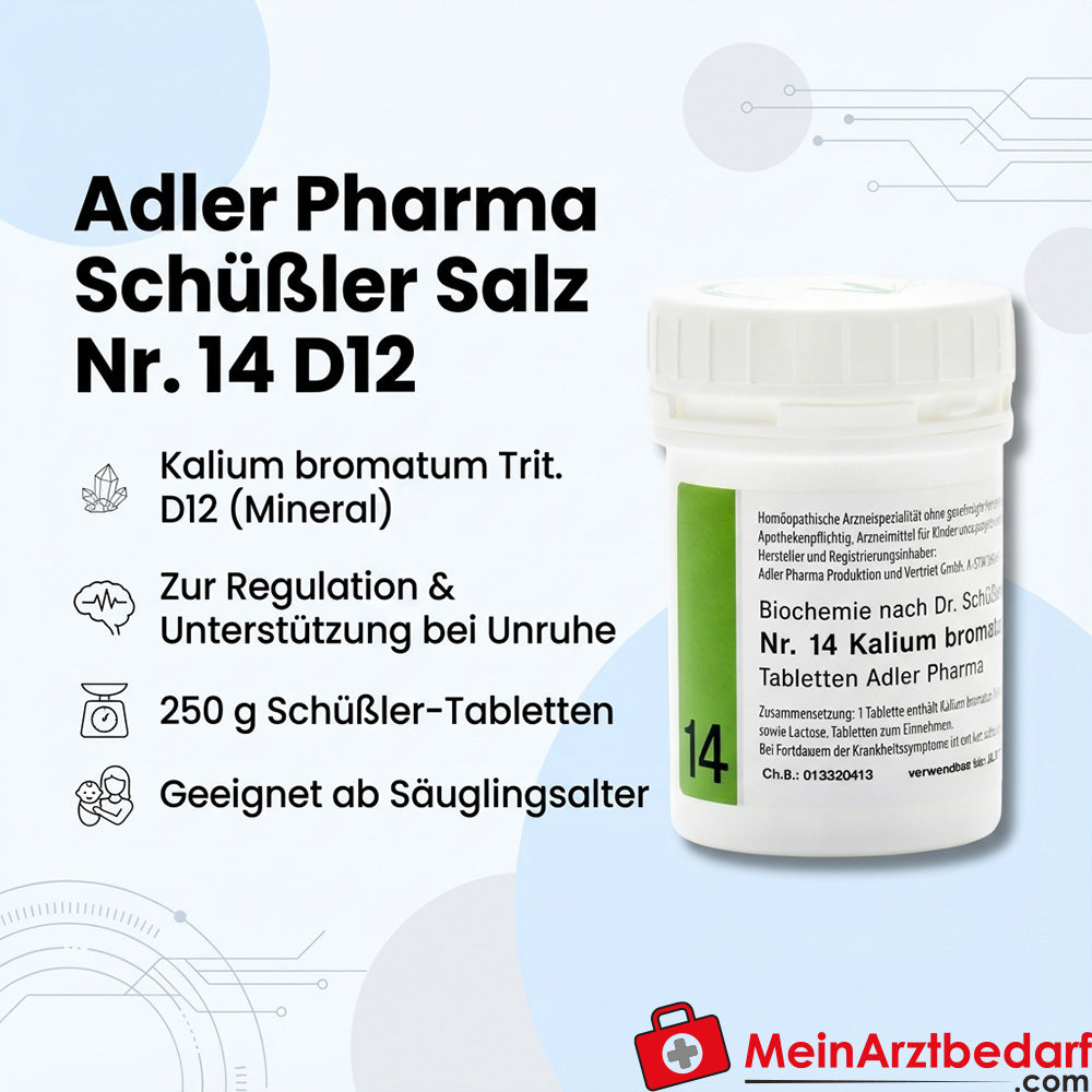 Adler Pharma Schüßler Salz Nr. 14 Kalium bromatum D12 Tabletten 250 g