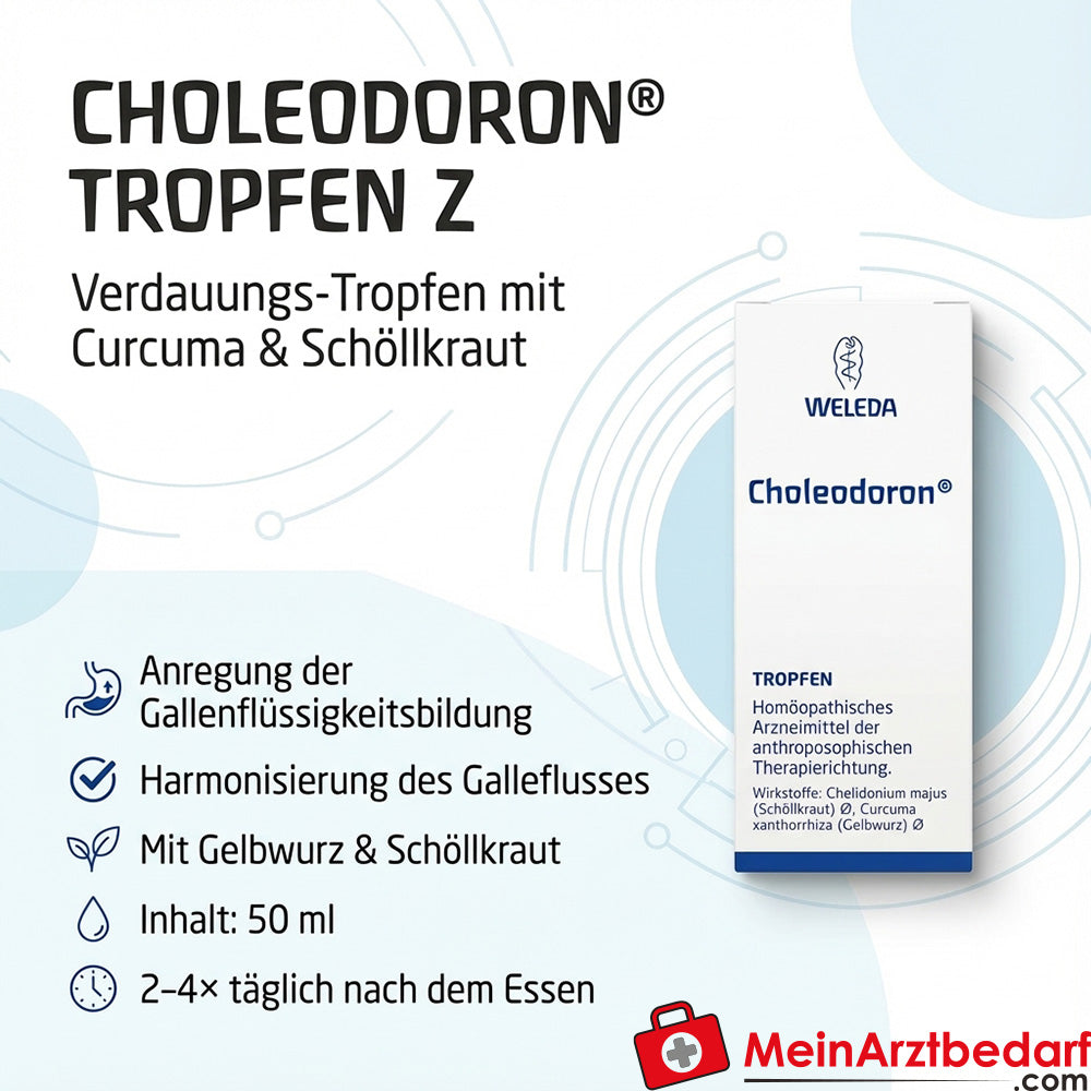 WEL01 Choleodoron Druppels Z Kurkuma & Celandine Spijsverteringsdruppels 50 ml