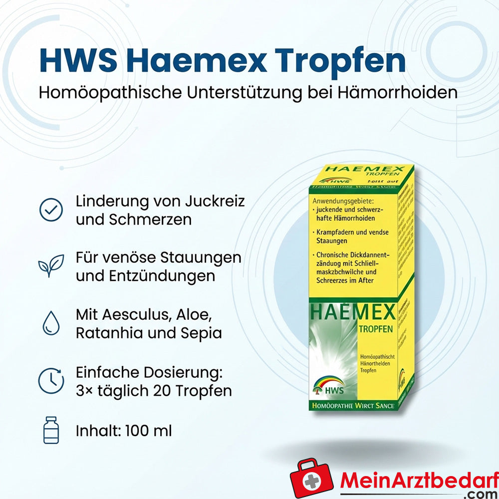 HWS Haemex Tropfen 100 ml homöopathisch bei Hämorrhoiden