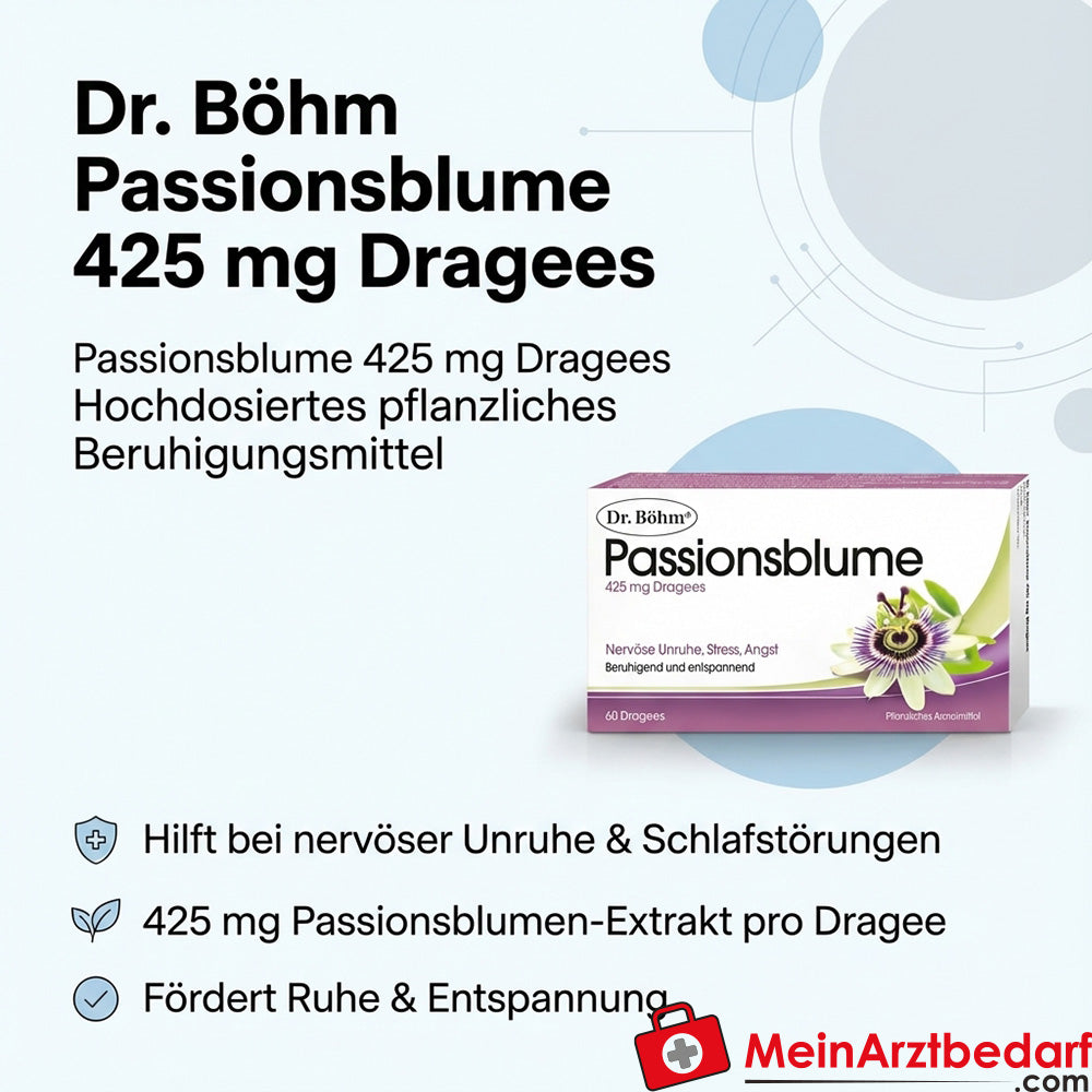Dr Böhm Passiebloem 425 mg omhulde tabletten 60 Capsules Kalmerend slaapmiddel