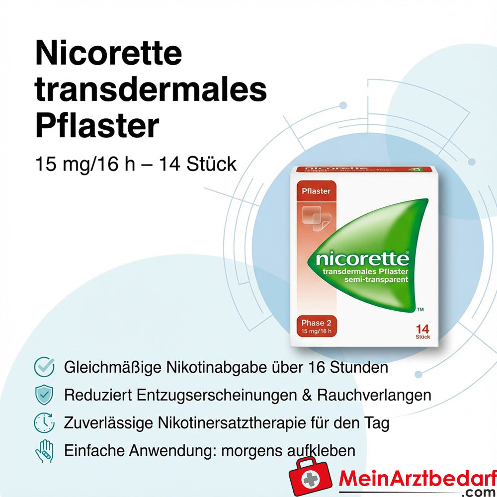 Nicorette cerotto transdermico 15 mg/16 h, 14 pezzi