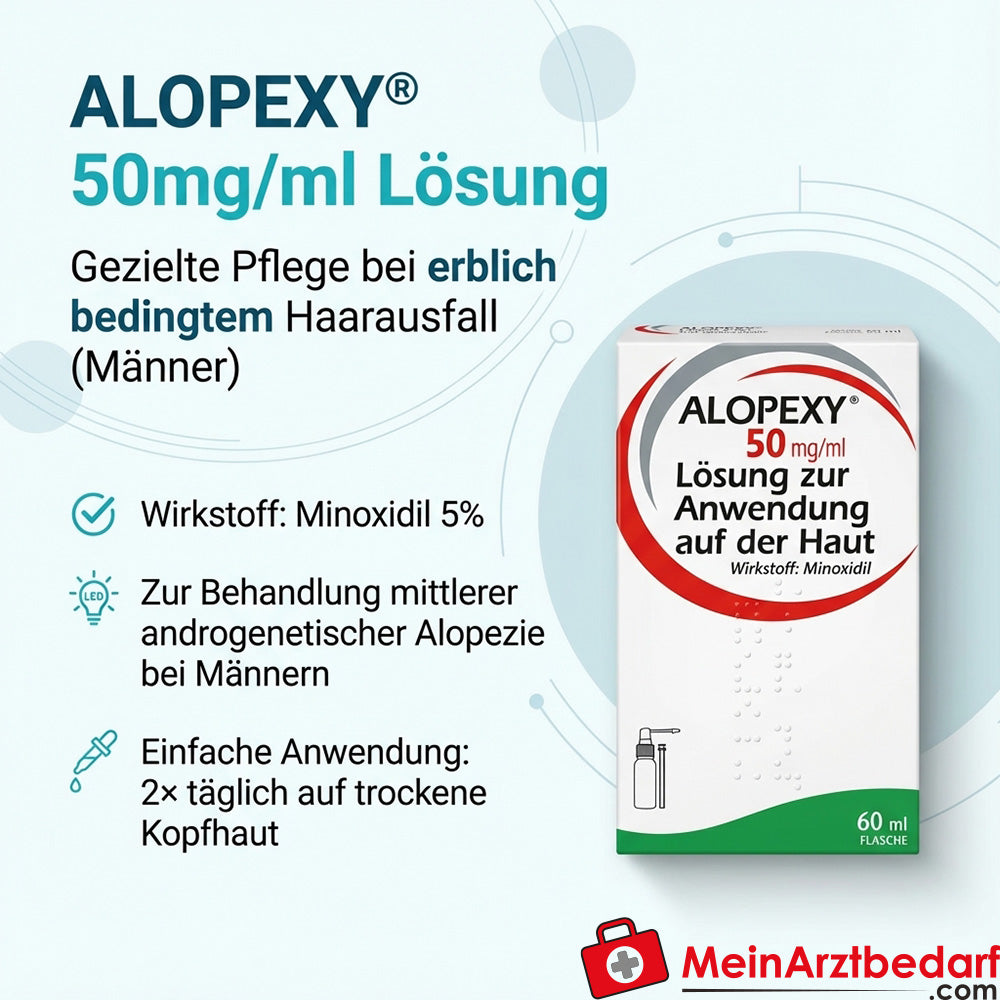 Pelpharma Alopexy Minoxidil 5% Lösung 180 ml gegen Haarausfall Männer