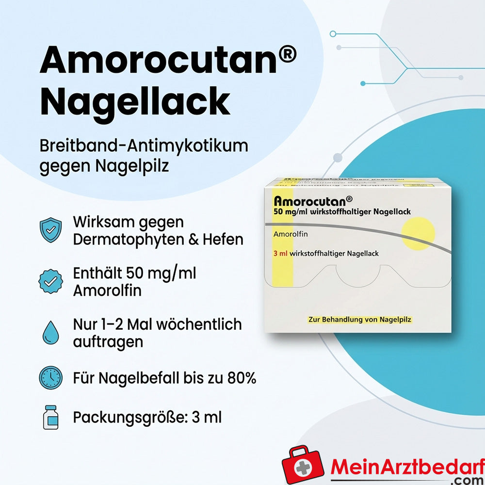 Dermapharm Amorocutan Lakier do paznokci 50 mg/5 ml, 3 ml, przeciwgrzybiczy na grzybicę paznokci
