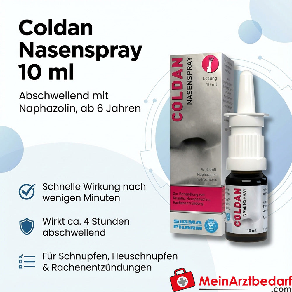 Sigmapharm Coldan spray nasale 10 ml decongestionante nafazolina dai 6 anni di età