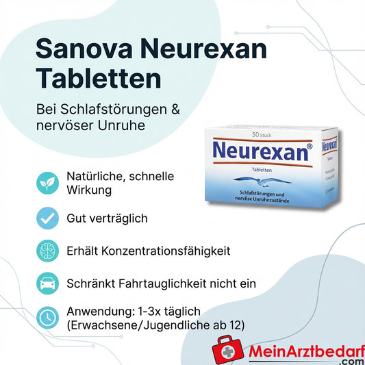 Sanova Neurexan Comprimidos 50 Cápsulas - Sedante homeopático y somnífero para la inquietud nerviosa
