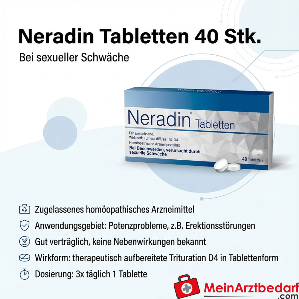 Neradin comprimés 20 pcs. D4 - en cas de faiblesse sexuelle