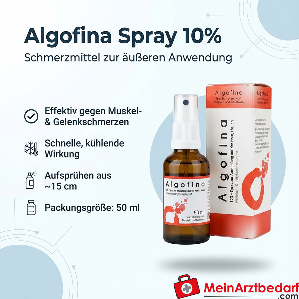 Algofina Spray 10% gegen Muskel- und Gelenkschmerzen 50 ml