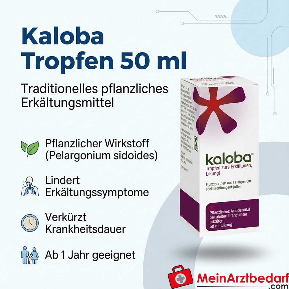 Kaloba gotas 50 ml - remedio tradicional a base de plantas para el resfriado (a partir de 1 año)