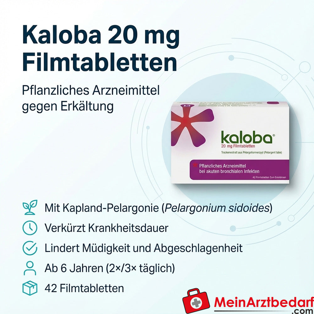 Kaloba 20 mg Filmtabletten 42 St. – pflanzliches Arzneimittel bei Erkältung